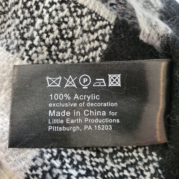 BNWT Black Plaid NHL Los Angeles Kings Blanket Scarf Little Earth - Picture 6 of 7